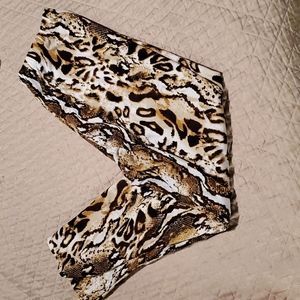 French Laundry leggings- snake leopard print